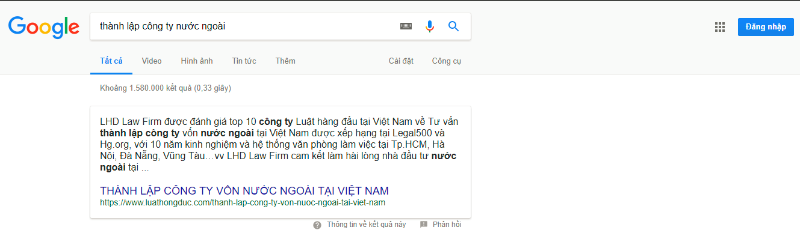 THÀNH LẬP CÔNG TY VỐN NƯỚC NGOÀI - LUATHONGDUC.COM